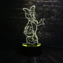 Lade das Bild in den Galerie-Viewer, Minnie Maus / Mickey Maus 3D Lampe mit Farbwechsel Effekt kaufen