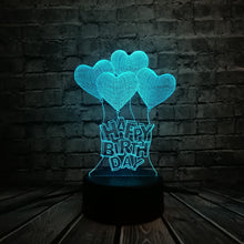 Lade das Bild in den Galerie-Viewer, Romantische 3D LED Lampe - Love mit Herz Motiv - Tischlampe - Magischer Farbwechsel kaufen