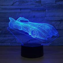 Lade das Bild in den Galerie-Viewer, 3D LED Lampe mit Batman Batmobile Motiv - Farbwechsel und Touch kaufen