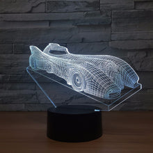 Lade das Bild in den Galerie-Viewer, 3D LED Lampe mit Batman Batmobile Motiv - Farbwechsel und Touch kaufen