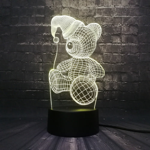 Teddy Bär will schlafen 3D LED Lampe mit magischen Farbwechsel (bis zu 7 Farben) kaufen