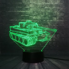 Lade das Bild in den Galerie-Viewer, 3D LED Lampe mit Panzer Motiv - Bis zu 7 Farben im Farbwechsel kaufen
