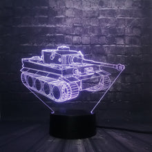 Lade das Bild in den Galerie-Viewer, 3D LED Lampe mit Panzer Motiv - Bis zu 7 Farben im Farbwechsel kaufen