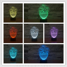 Lade das Bild in den Galerie-Viewer, LED Lampe mit 3D Effekt - Blumen Design - Magischer Farbwechsel kaufen
