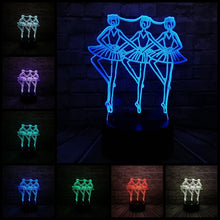 Lade das Bild in den Galerie-Viewer, Lumilights 3D LED Lampe - 3 Tänzerinnen - Magischer Farbwechsel Effekt kaufen