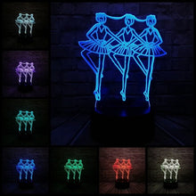 Lade das Bild in den Galerie-Viewer, Lumilights 3D LED Lampe - 3 Tänzerinnen - Magischer Farbwechsel Effekt kaufen