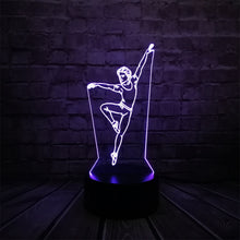 Lade das Bild in den Galerie-Viewer, 3D Lampe - Elegante Tänzerin - bis zu wechselnde Farben - Tischlampe - Nachtlampe kaufen
