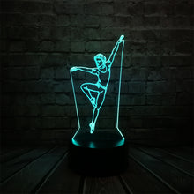 Lade das Bild in den Galerie-Viewer, 3D Lampe - Elegante Tänzerin - bis zu wechselnde Farben - Tischlampe - Nachtlampe kaufen