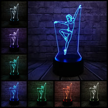 Lade das Bild in den Galerie-Viewer, 3D Lampe - Elegante Tänzerin - bis zu wechselnde Farben - Tischlampe - Nachtlampe kaufen
