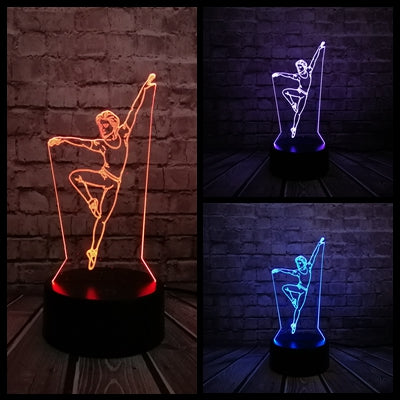 3D Lampe - Elegante Tänzerin - bis zu wechselnde Farben - Tischlampe - Nachtlampe kaufen