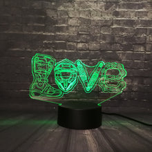 Lade das Bild in den Galerie-Viewer, 3D LED Lampe - Love - Farbwechsel - bis zu 7 Farben kaufen