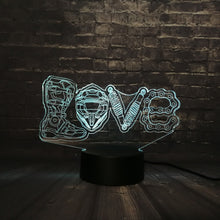 Lade das Bild in den Galerie-Viewer, 3D LED Lampe - Love - Farbwechsel - bis zu 7 Farben kaufen