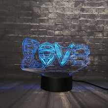 Lade das Bild in den Galerie-Viewer, 3D LED Lampe - Love - Farbwechsel - bis zu 7 Farben kaufen