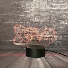 Lade das Bild in den Galerie-Viewer, 3D LED Lampe - Love - Farbwechsel - bis zu 7 Farben kaufen
