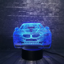 Lade das Bild in den Galerie-Viewer, 3D LED Lampe im Auto Design - Verschiedene Marken - Magischer Farbwechsel kaufen