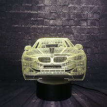 Lade das Bild in den Galerie-Viewer, 3D LED Lampe im Auto Design - Verschiedene Marken - Magischer Farbwechsel kaufen