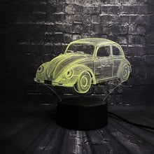 Lade das Bild in den Galerie-Viewer, 3D LED Lampe im Auto Design - Verschiedene Marken - Magischer Farbwechsel kaufen