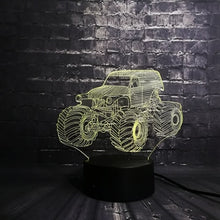 Lade das Bild in den Galerie-Viewer, 3D LED Lampe im Auto Design - Verschiedene Marken - Magischer Farbwechsel kaufen