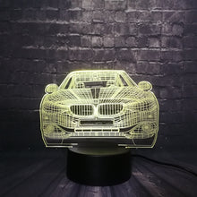 Lade das Bild in den Galerie-Viewer, 3D LED Lampe im Auto Design - Verschiedene Marken - Magischer Farbwechsel kaufen
