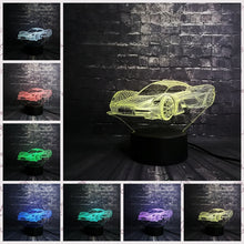 Lade das Bild in den Galerie-Viewer, 3D LED Lampe im Auto Design - Verschiedene Marken - Magischer Farbwechsel kaufen