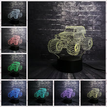 Lade das Bild in den Galerie-Viewer, 3D LED Lampe im Auto Design - Verschiedene Marken - Magischer Farbwechsel kaufen