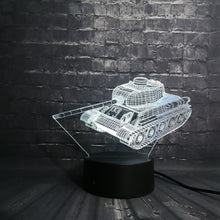 Lade das Bild in den Galerie-Viewer, Panzer 3D Lampe mit Farbwechsel bis zu 7 Farben kaufen