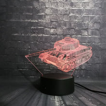 Lade das Bild in den Galerie-Viewer, Panzer 3D Lampe mit Farbwechsel bis zu 7 Farben kaufen