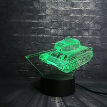Lade das Bild in den Galerie-Viewer, Panzer 3D Lampe mit Farbwechsel bis zu 7 Farben kaufen