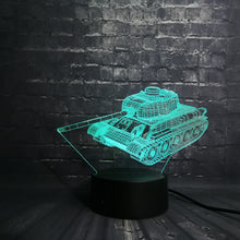 Lade das Bild in den Galerie-Viewer, Panzer 3D Lampe mit Farbwechsel bis zu 7 Farben kaufen