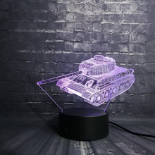Lade das Bild in den Galerie-Viewer, Panzer 3D Lampe mit Farbwechsel bis zu 7 Farben kaufen