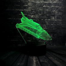 Lade das Bild in den Galerie-Viewer, Spaceshuttle Lampe mit 3D Effekt - Farbwechsel bis zu 7 Farben kaufen