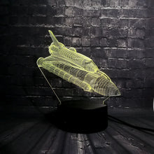 Lade das Bild in den Galerie-Viewer, Spaceshuttle Lampe mit 3D Effekt - Farbwechsel bis zu 7 Farben kaufen