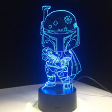 Lade das Bild in den Galerie-Viewer, Cartoon Darth Vader Lampe - Tischlicht - Nachtlampe - 3D Effekt - Farbwechsel kaufen