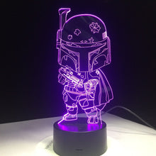 Lade das Bild in den Galerie-Viewer, Cartoon Darth Vader Lampe - Tischlicht - Nachtlampe - 3D Effekt - Farbwechsel kaufen