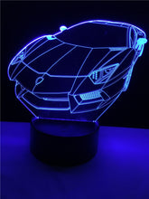 Lade das Bild in den Galerie-Viewer, Sportwagen 3D Lampe mit Multicolor Effekt kaufen