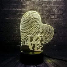 Lade das Bild in den Galerie-Viewer, LOVE 3D LED Lampe - Romantische Lampe mit Farbwechsel Effekt kaufen