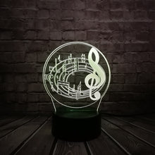 Lade das Bild in den Galerie-Viewer, 3D LED Lampe im Musik Noten Design - bis zu 7 Farben Farbwechsel kaufen
