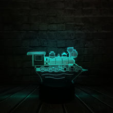Lade das Bild in den Galerie-Viewer, Eisenbahn Lampe mit 3D Effekt und magischen Farbwechsel kaufen