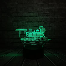 Lade das Bild in den Galerie-Viewer, Eisenbahn Lampe mit 3D Effekt und magischen Farbwechsel kaufen