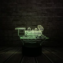 Lade das Bild in den Galerie-Viewer, Eisenbahn Lampe mit 3D Effekt und magischen Farbwechsel kaufen