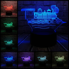 Lade das Bild in den Galerie-Viewer, Eisenbahn Lampe mit 3D Effekt und magischen Farbwechsel kaufen