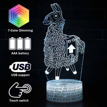 Lade das Bild in den Galerie-Viewer, Fortnite Llama Lampe Nachttischlampe, Nachtlicht mit wechselnden Farben kaufen