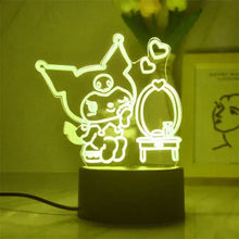 Lade das Bild in den Galerie-Viewer, Hello Kitty Nachtlampe mit Fernbedienung und magischen Farbwechsel 3D Effekt
