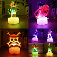 Lade das Bild in den Galerie-Viewer, Farbenfrohe One Piece Luffy Nachtlampen, Lampe
