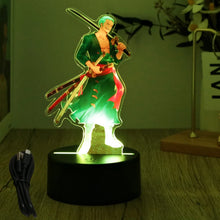 Lade das Bild in den Galerie-Viewer, Farbenfrohe One Piece Luffy Nachtlampen, Lampe
