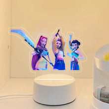 Lade das Bild in den Galerie-Viewer, KPop Demon Hunters Nachtlicht HunterX Deko Lampe, Zoey Rumi Mira Saja Boys Motive
