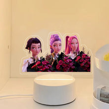 Lade das Bild in den Galerie-Viewer, KPop Demon Hunters Nachtlicht HunterX Deko Lampe, Zoey Rumi Mira Saja Boys Motive
