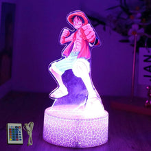 Lade das Bild in den Galerie-Viewer, Farbenfrohe One Piece Luffy Nachtlampen, Lampe
