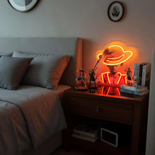 Lade das Bild in den Galerie-Viewer, One Piece Luffy Neon Licht, Wand Dekoration, Geschenkidee für kleine und große Piraten
