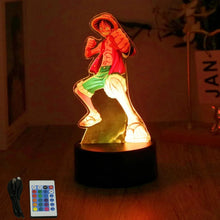 Lade das Bild in den Galerie-Viewer, Farbenfrohe One Piece Luffy Nachtlampen, Lampe
